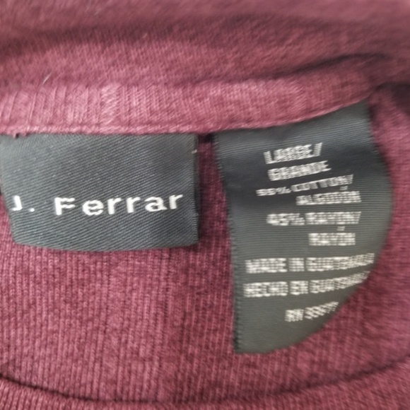 J. Ferrar Maroon Cotton Blend Pullover Sweatshirt - Picture 5 of 5